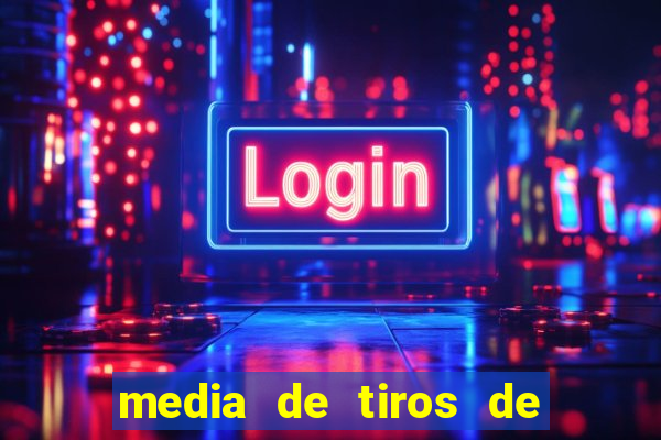 media de tiros de meta por jogo